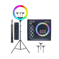 RING LIGHT LED RGB AVEC STAND TRIPIER 