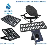 GRILLE AVALOIR ET CANIVEAU EN FONTE ET ACIER / CLAPET 