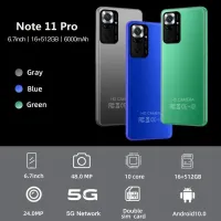 6.7inch 48.0mp 10core 16+512gb 5g network 24.0mp double sim card Android10.0 Smartphone note 11