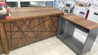 Bureau 1.40M 03 Tiroires Mélamine Lux Marron Mozaik