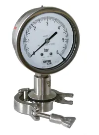 Manomètre à membrane (clamp)  Inox 316L