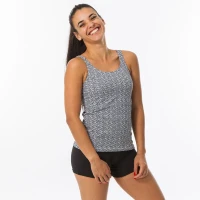 NABAIJI Maillot de Bain de Natation Femme 1 Pièce Tankini Shorty Heva Mipy Noir