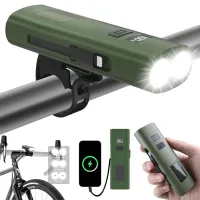 Éclairage de Vélo avant à LED et Power Bank 3000mAH  مصباح وبنك طاقة للدراجات الهوائية