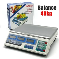 Balance électronique Tassili 40 KG batterie rechargeable en acier inoxydable  ميزان إلكتروني