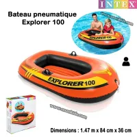 Bateau Pneumatique Gonflable Explorer 100 147 cm X 84 cm X 36 cm- Intex