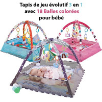 produits-pour-bebe-tapis-de-jeu-evolutif-3-en-1-avec-18-balles-colorees-dar-el-beida-alger-algerie