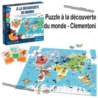 jeux-educatifs-puzzle-a-la-decouverte-du-monde-clementoni-dar-el-beida-alger-algerie