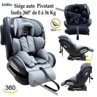 Siège auto Pivotant Isofix 360 de 0 à 36 Kg - kidilo