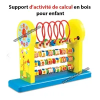 jeux éducatif Support dactivité de calcul en bois pour enfant