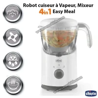 Robot Cuiseur À Vapeur, Mixeur 4 En 1 Easy Meal Chicco