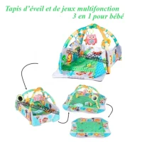 Tapis déveil et de jeux multifonction 3 en 1 pour bébé
