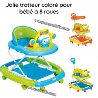 produits-pour-bebe-jolie-grenouille-de-dessin-anime-trotteur-rond-a-8-roues-dar-el-beida-alger-algerie