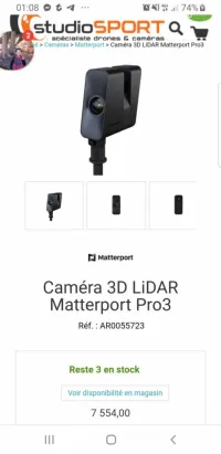 camera 3d lidar matterport pro 3