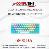 CLAVIE GAMER MECANIQUE HAVIT KB 903L  BLUE/ WHITE