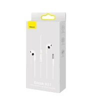 Baseus Encok H17 3.5mm minijack wired headphones white