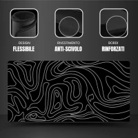 Tapis De Souris XXXL Black Abstract 900x400mm