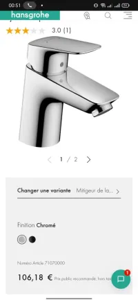 Robinet hansgrohe logis 70