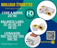 Rouleaux étiquettes thermique 