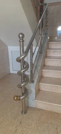 Rampe d'escalier en inox 