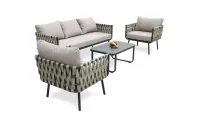 SALON JARDIN 04 PLACES EN OSIER IMPORTATION MALAISIE  