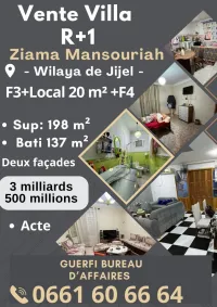 Vente Villa Jijel Ziama mansouriah