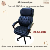 Fauteuil PDG haut de gamme en bois