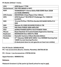 PC Gamer Haut de Gamme - Ryzen 7 7700 + RX 6700 XT - État Neuf !
