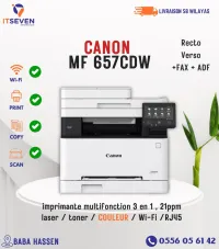 IMPRIMANTE LASER COULEUR 4in1 CANON MF657CDW 21PPM WIFI RJ45 RV + ADF+ FAX