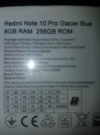 Redmi note 10 pro 8/256 Redmi Note 10 Pro (China)