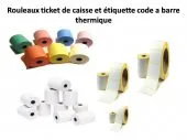 Rouleau ticket de caisse et etiquette 