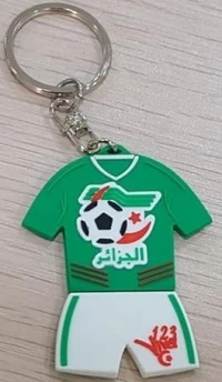 Porte clé forme joueur + bracelet 123 viva L'Algerie + flash disque drapeau