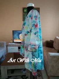  Kimono Tissu Peint à la Main 