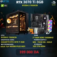 CONFIG PC RYZEN 9 -7950X3D /CM ASUS A620M-PLUS WIFI / RTX 3070 Ti 8GB / RAM 32GB /SSD 2TB/ PSU 750W
