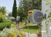 Dévidoir hozelock automatique avec tuyau 25 m)