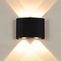 Applique Murale LED 4W DÉclairage Extérieur 2 Lampes en PP