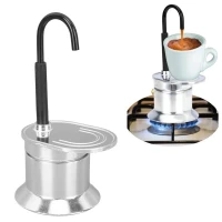 Cafetière Italienne Moka à Tube en Alliage d'Aluminium 50ml ماكينة صنع قهوة الموكا الإيطالية 