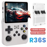 R36S Console de Jeu Rétro  Design Compact, Émulateurs Intégrés, Open Source Linux