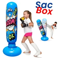 Sac de Boxe Gonflable pour Enfants en PVC Durable  كيس ملاكمة قابل للنفخ