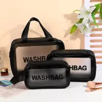 Pack 3 Pcs Sacs de toillete trousse à cosmétiques, trousse de maquillage, de toilette étanche