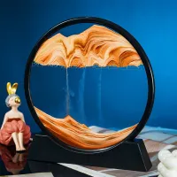 Sablier 3D en Verre rond 12 pouces pour la décoration de maison 