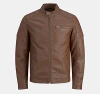 Veste Cuir Camel Jack&Jones ORIGINAL taille L