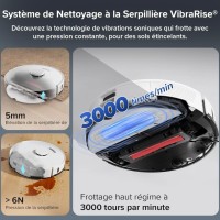 Robot Aspirateur Laveur Avec Station Roborock S7 Max Ultra 5500Pa 180 Min Autonomie Blanc thumbnail 3