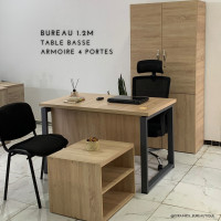 طاولات-كمبيوتر-و-مكاتب-bureau-pieds-metallique-بئر-توتة-الجزائر