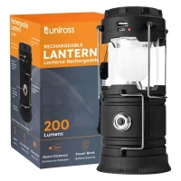 Lampe Lanterne Rechargeable 200lm Torche UNIROSS ULSA05 POWER BANK Etanche IPX4