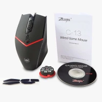 Souris Gaming Filaire USB Zelotes C-13 3200DPI RGB avec poids amovibles
