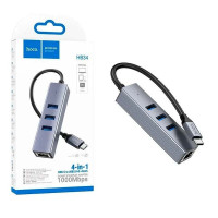 autre-adaptateur-hub-4-en-1-type-c-to-rj45-1000mbps-3-x-usb-30-hoco-hb34-saoula-alger-algerie