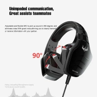 Casque Gaming Ovleng OV-P50 LED avec Microphone stéréo pour PC portable PS4 Smartphone Jack 3.5mm
