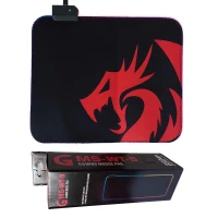 Tapis de Souris Gaming GMS-WT-5 Bordure LED RGB 25x30cm - Etanche - Base en Caoutchouc Antidérapant