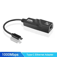 Adaptateur ethernet carte réseau USB type-c vers RJ45 LAN 1000Mbps Pour PC Laptop TV Box