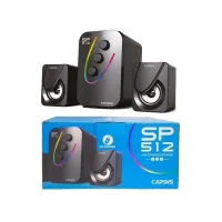 Haut Parleur Baffle CAPSYS SP512 AUX Jack 3.5mm RGB USB pour PC LAPTOP Smartphone 12W RMS